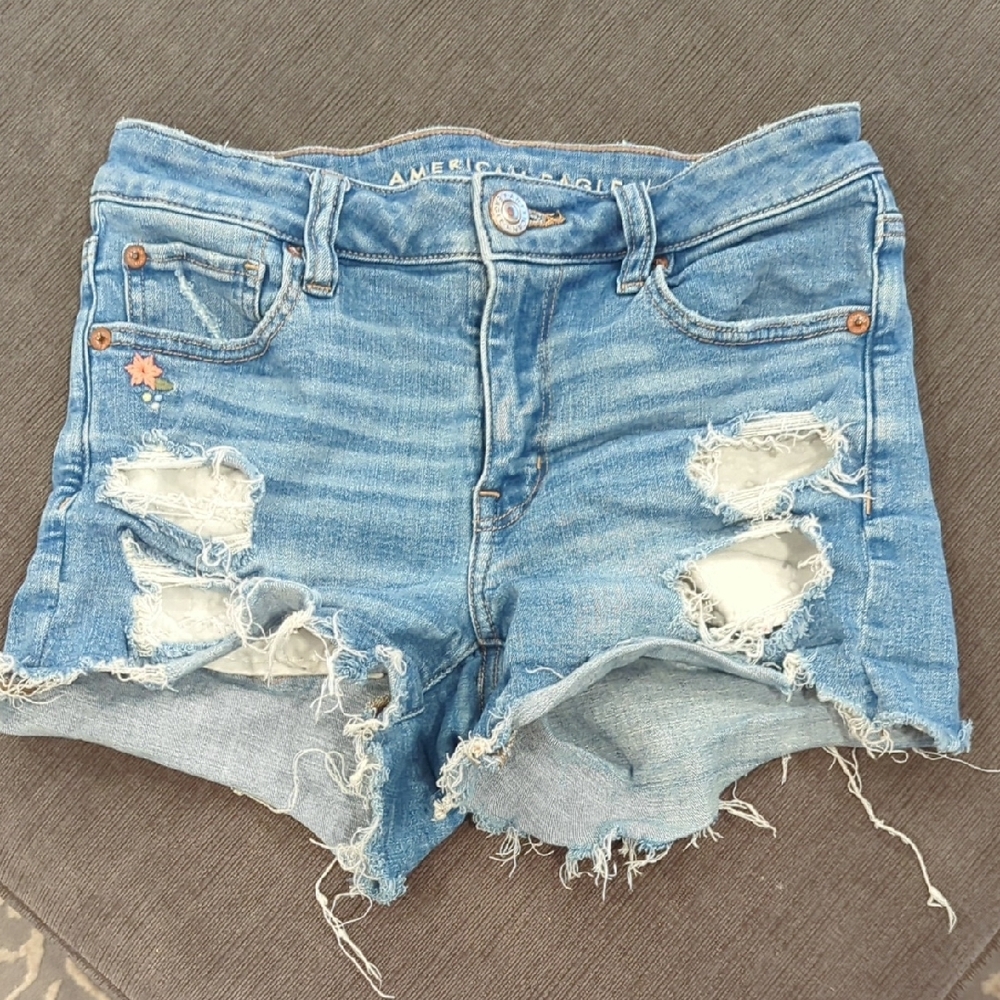American Eagle Outfitters Blue Vintage-Inspired Jean Shorts
